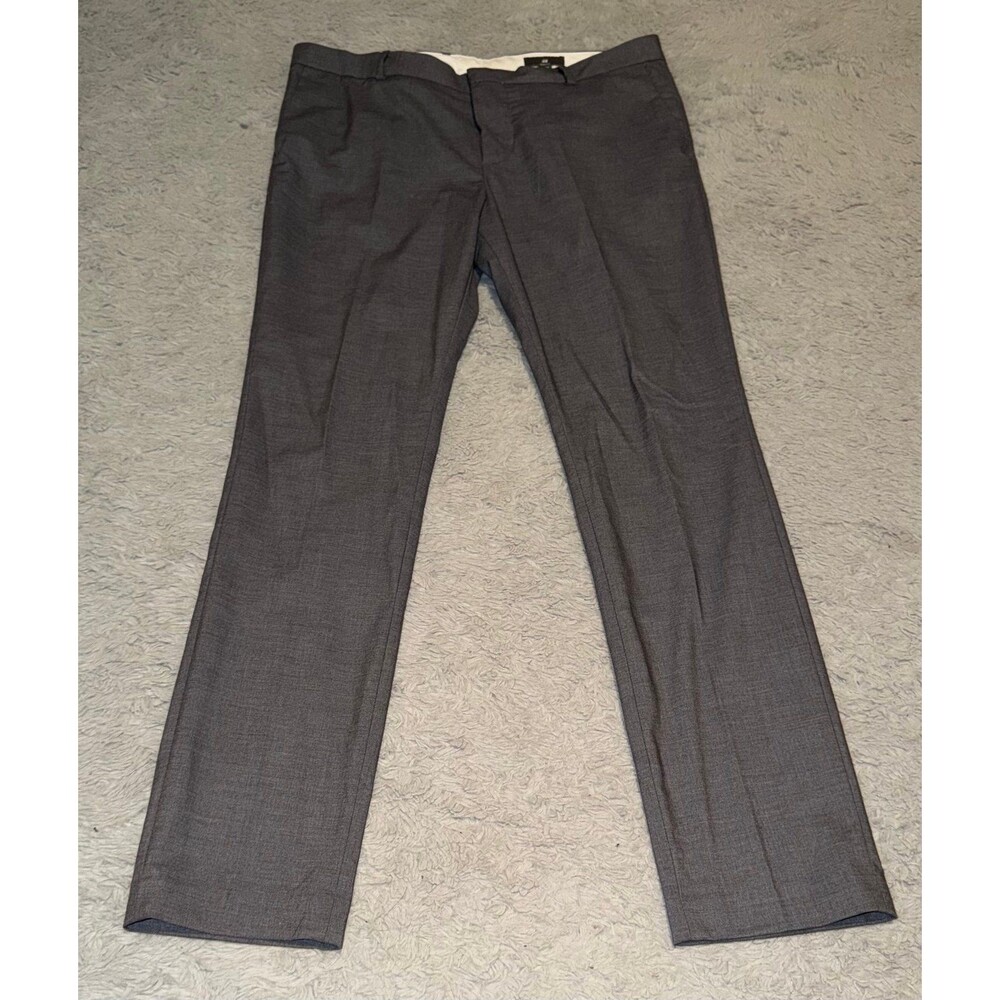 Men's H&M Grey Flat Front Dress Pants
